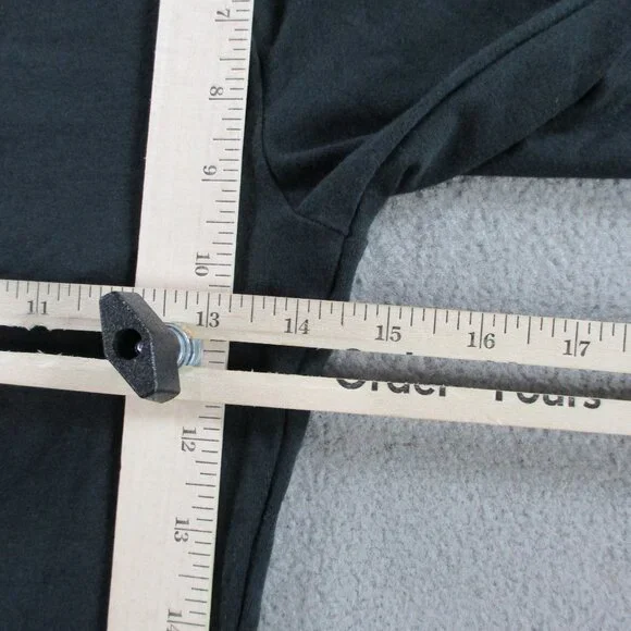 SKIMS Cotton Jersey Scoop Neck Long Sleeve Top Womens Medium Soot Black Shirt - Picture 7 of 9